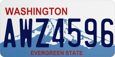 WA license plate AWZ4596