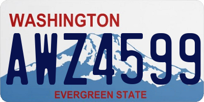 WA license plate AWZ4599