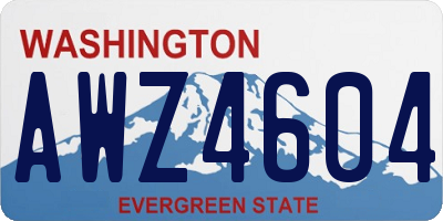 WA license plate AWZ4604
