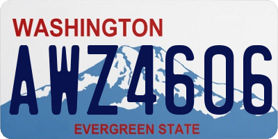 WA license plate AWZ4606
