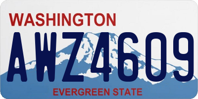 WA license plate AWZ4609
