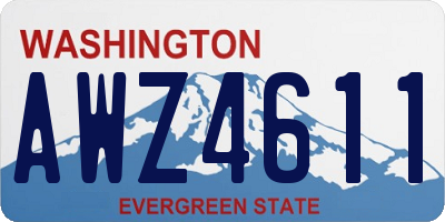 WA license plate AWZ4611