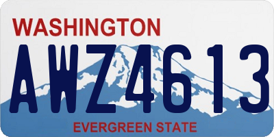 WA license plate AWZ4613