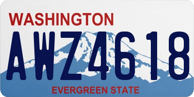 WA license plate AWZ4618