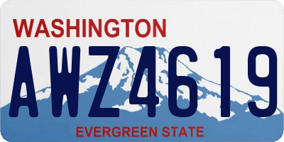 WA license plate AWZ4619