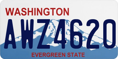 WA license plate AWZ4620