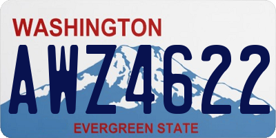 WA license plate AWZ4622