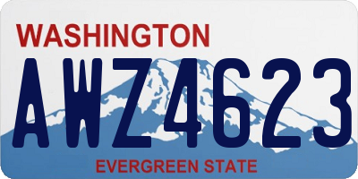WA license plate AWZ4623