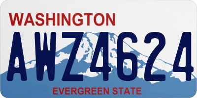 WA license plate AWZ4624
