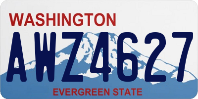 WA license plate AWZ4627