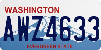 WA license plate AWZ4633