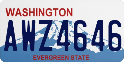 WA license plate AWZ4646