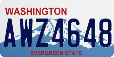 WA license plate AWZ4648