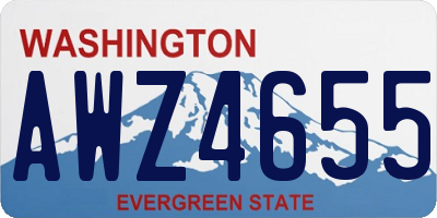 WA license plate AWZ4655