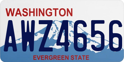 WA license plate AWZ4656