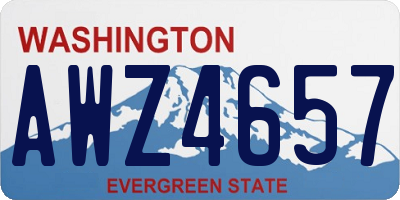 WA license plate AWZ4657