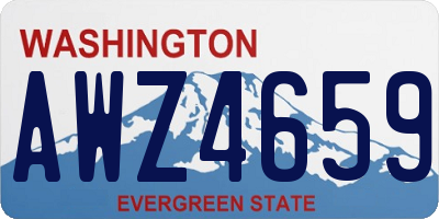 WA license plate AWZ4659