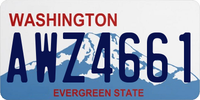 WA license plate AWZ4661
