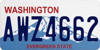 WA license plate AWZ4662