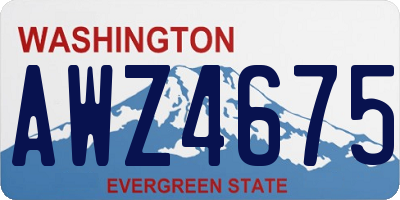 WA license plate AWZ4675