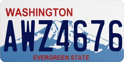 WA license plate AWZ4676