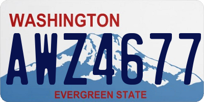 WA license plate AWZ4677
