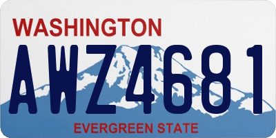 WA license plate AWZ4681
