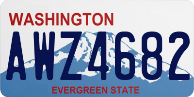 WA license plate AWZ4682