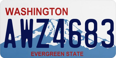 WA license plate AWZ4683