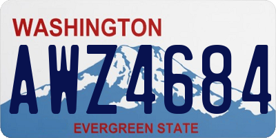 WA license plate AWZ4684