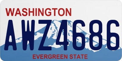 WA license plate AWZ4686
