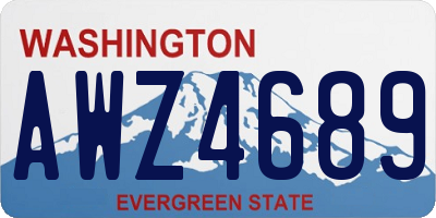 WA license plate AWZ4689