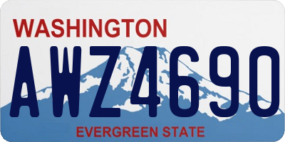 WA license plate AWZ4690