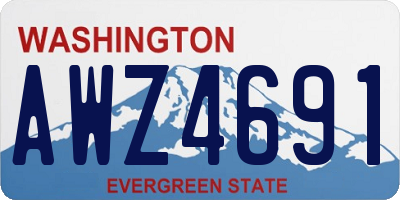 WA license plate AWZ4691