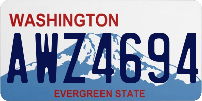 WA license plate AWZ4694