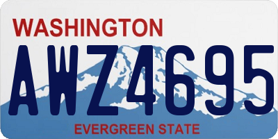 WA license plate AWZ4695