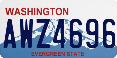 WA license plate AWZ4696