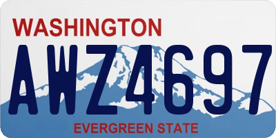 WA license plate AWZ4697