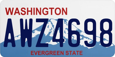 WA license plate AWZ4698