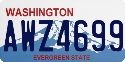 WA license plate AWZ4699
