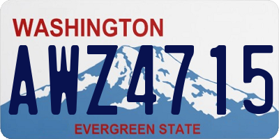WA license plate AWZ4715