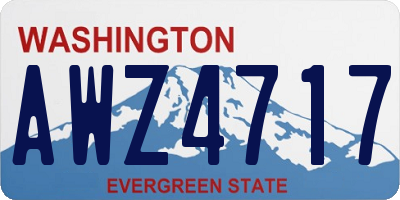 WA license plate AWZ4717