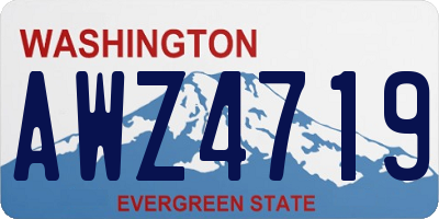 WA license plate AWZ4719