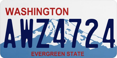 WA license plate AWZ4724