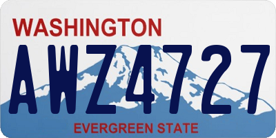 WA license plate AWZ4727