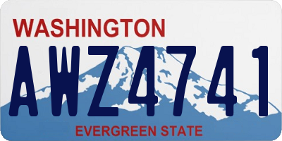 WA license plate AWZ4741
