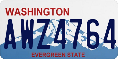 WA license plate AWZ4764