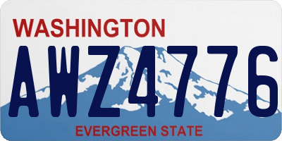WA license plate AWZ4776