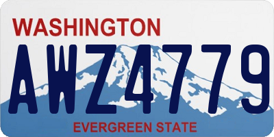 WA license plate AWZ4779