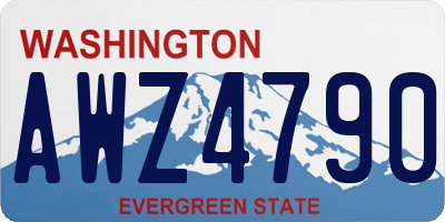 WA license plate AWZ4790